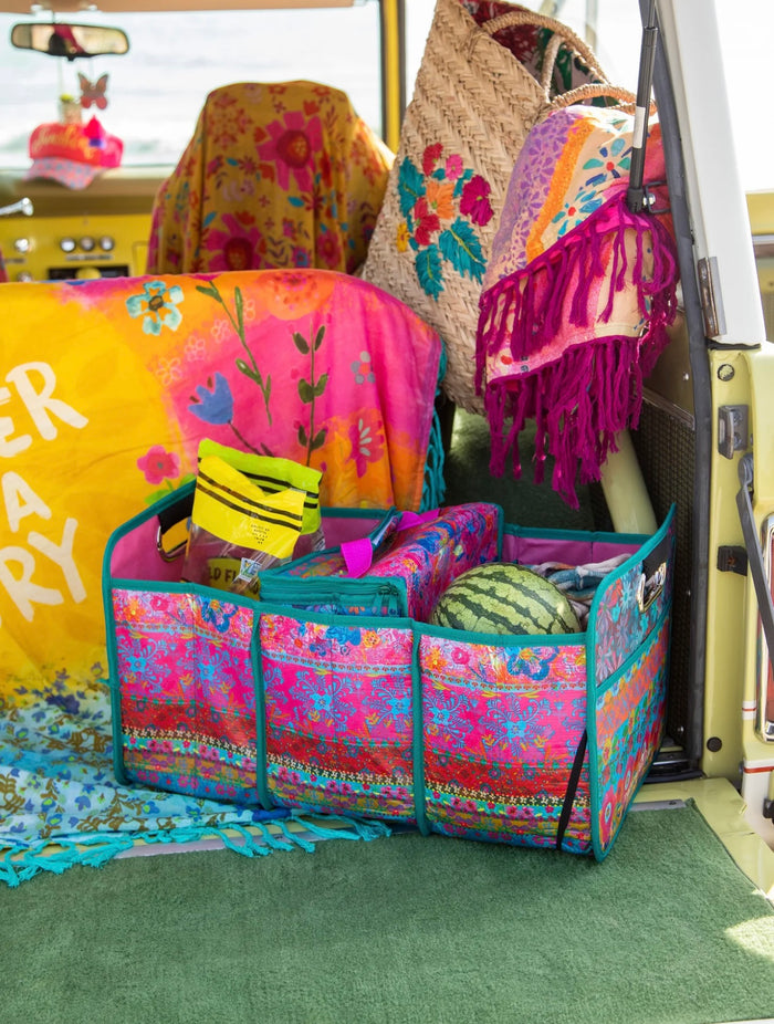 Car Trunk Organizer -Floral Border