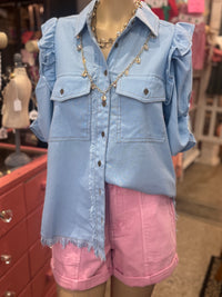 Daydream Denim Button Down Top