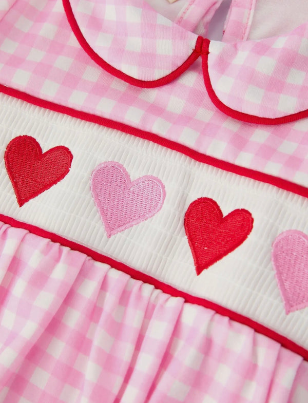 Hearts & Pink Plaid Bubble