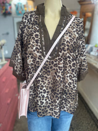 Sassy Leopard Top - Chocolate