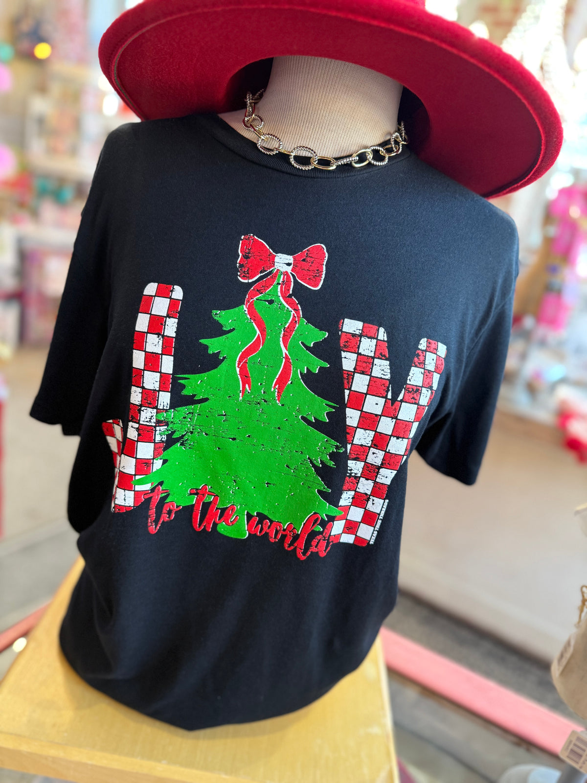 Checkered Joy Tee