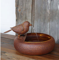 Folk Art Little Bird Fountain