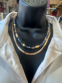 Double Stack Gold Beaded Necklace