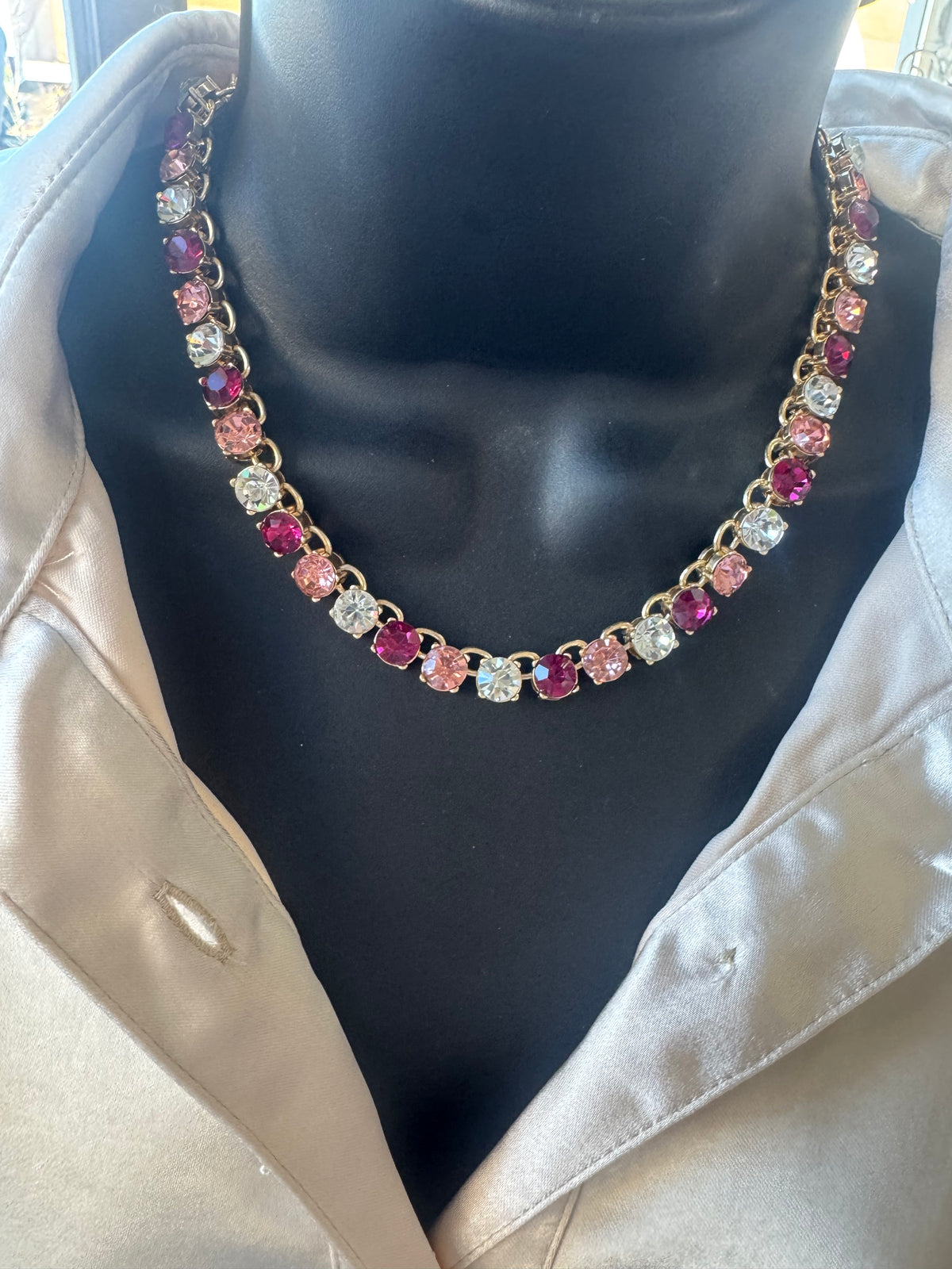 Berry Mix Rhinestone Necklace