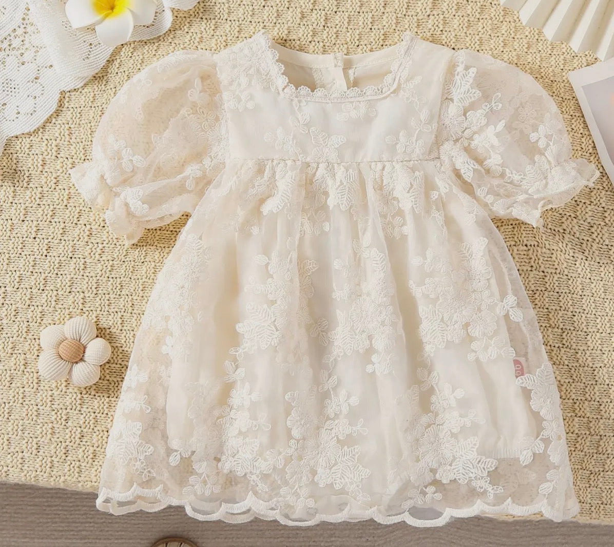 Tulle Embroidered Romper