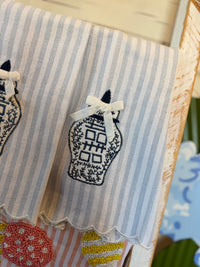 Ginger Jar Stripe Tea Towel