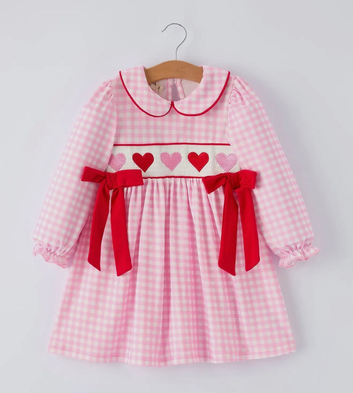 Hearts & Pink Plaid Dress