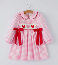 Hearts & Pink Plaid Dress