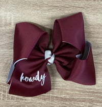 Howdy Double layer bow -Alligator Clip
