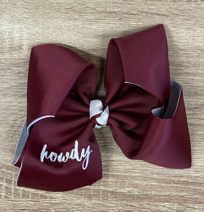 Howdy Double layer bow -Alligator Clip