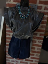 Charcoal date night top