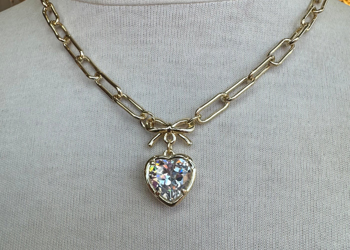 Artisan James - Bows & Hearts Necklace