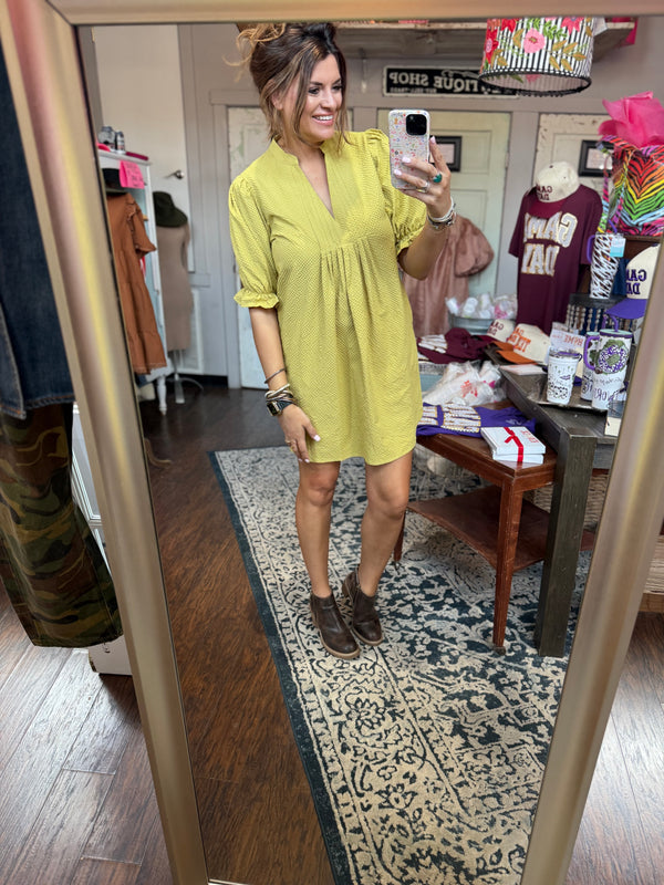 The Bailey Dress - Chartreuse