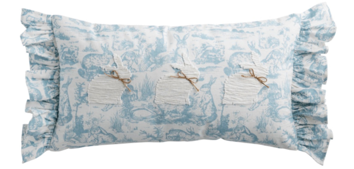 LUMBAR TOILE BUNNY PILLOW