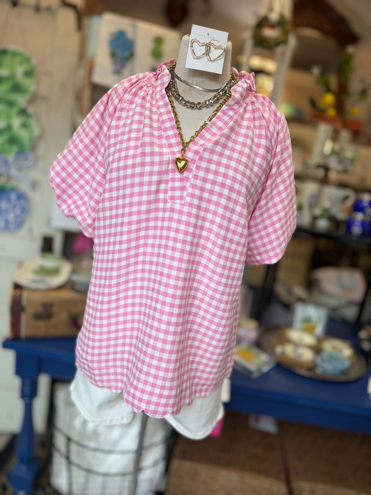 Preppy Gingham Top