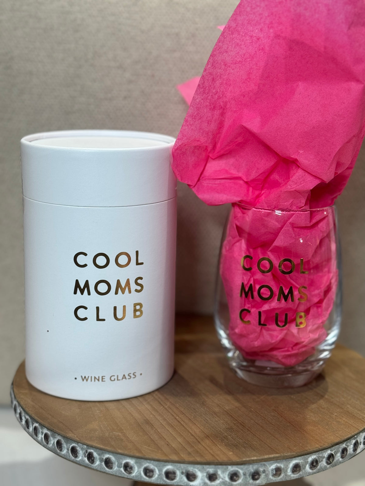 Cool Moms Club -Stemless Wine Glass