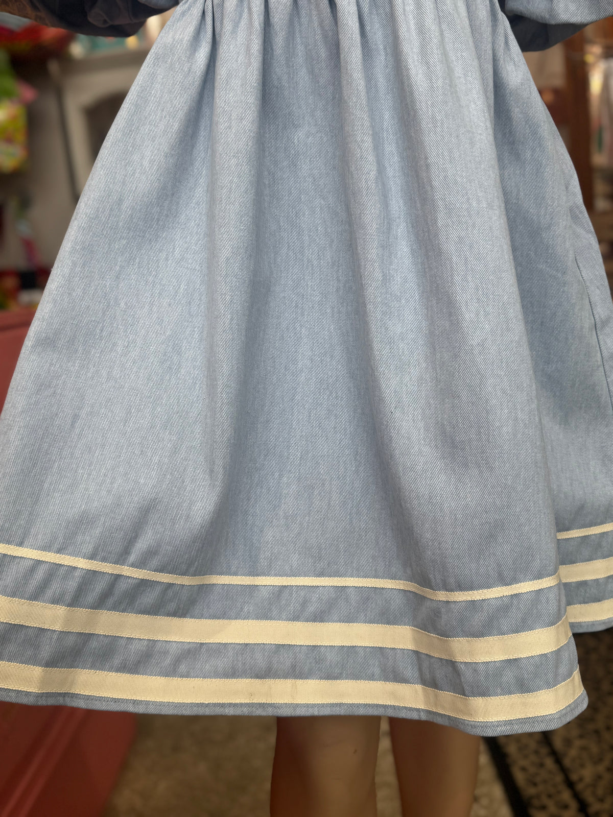 Embroidered Charm Denim Dress