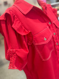 Heartbreaker Ruffle Sleeve Top