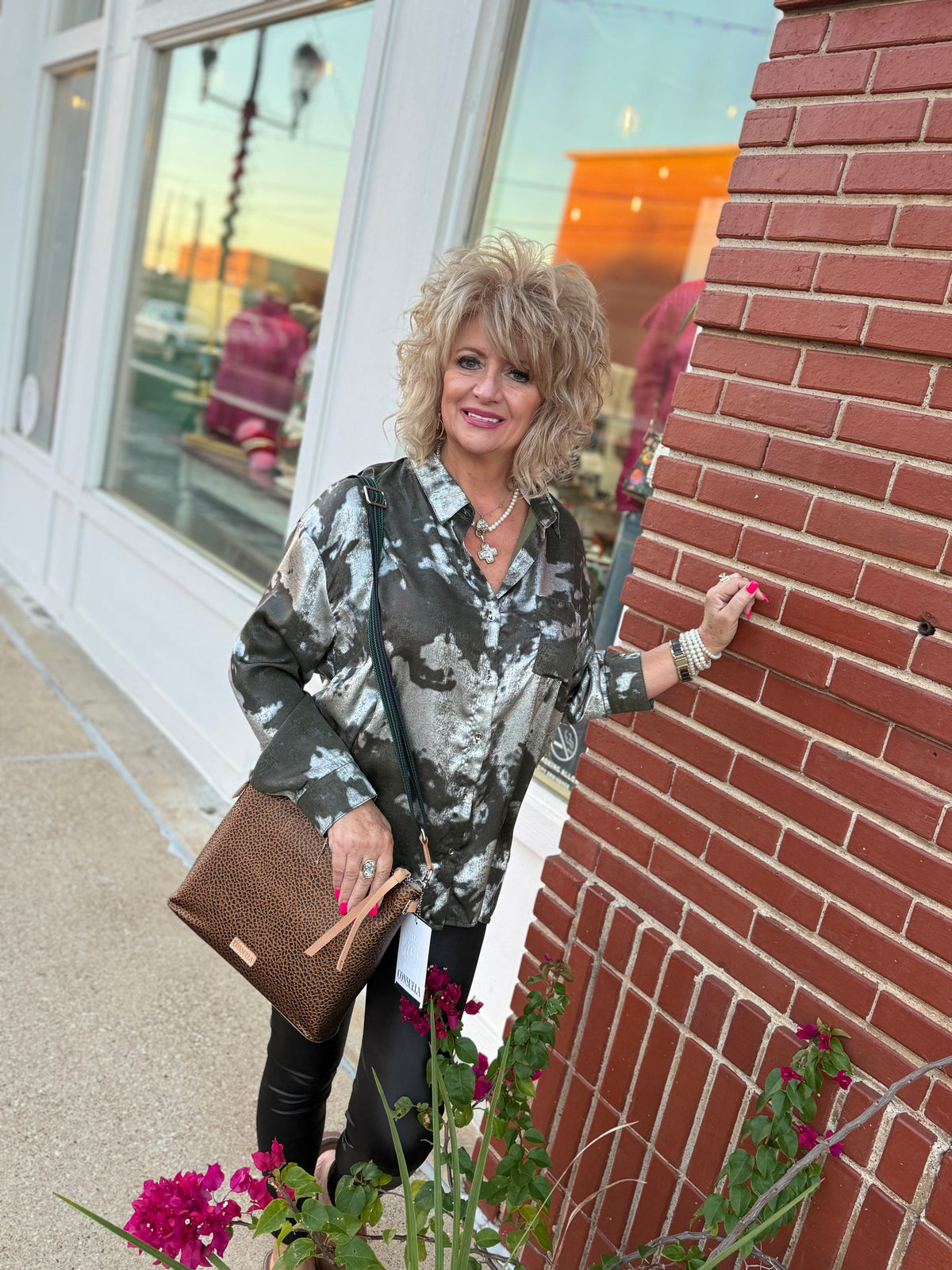 Collared Metallic Shirt