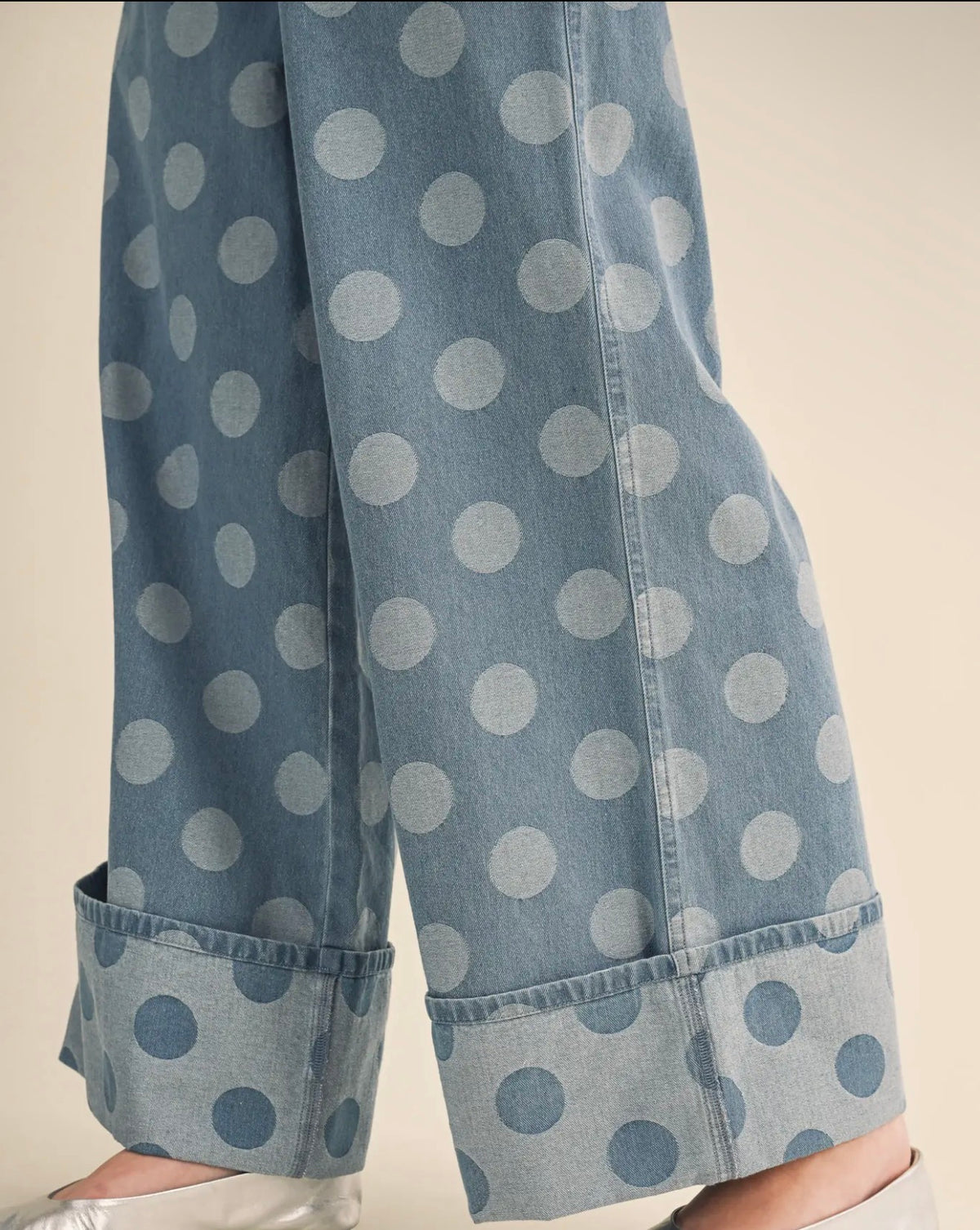 Polka Dot Babe Pants - denim
