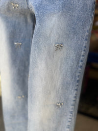 Bow Studded Denim Jeans