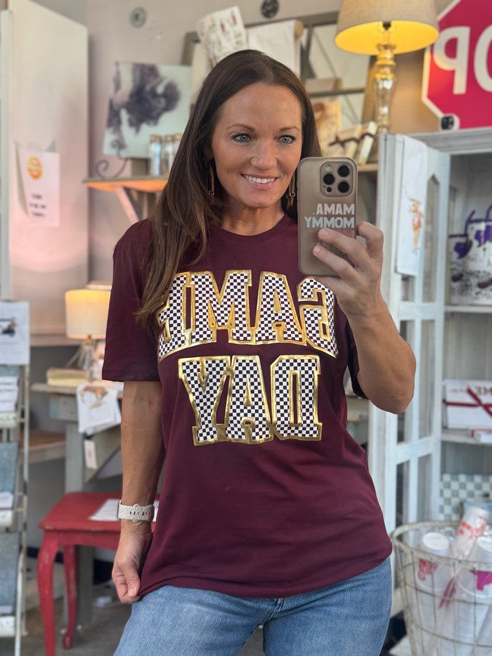 GAMEDAY TEE - MAROON - SALE
