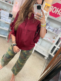 The Burgundy Glam Top