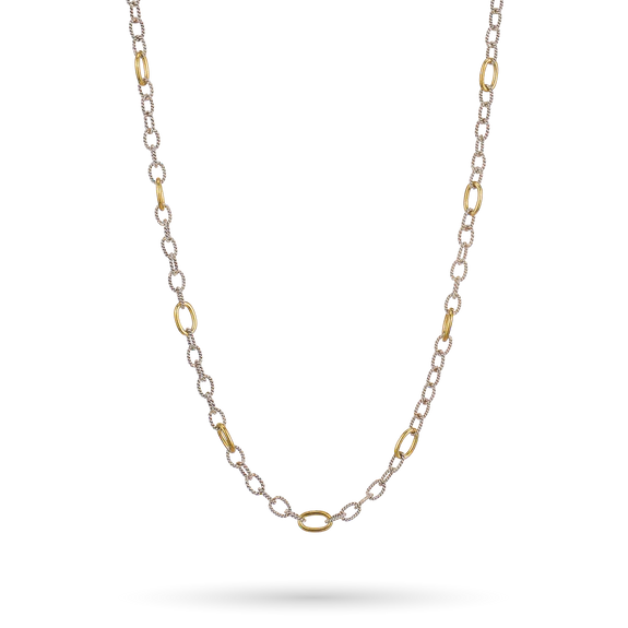 Waxing Poetic - Twisted Link with Brass Rings Chain - 18"