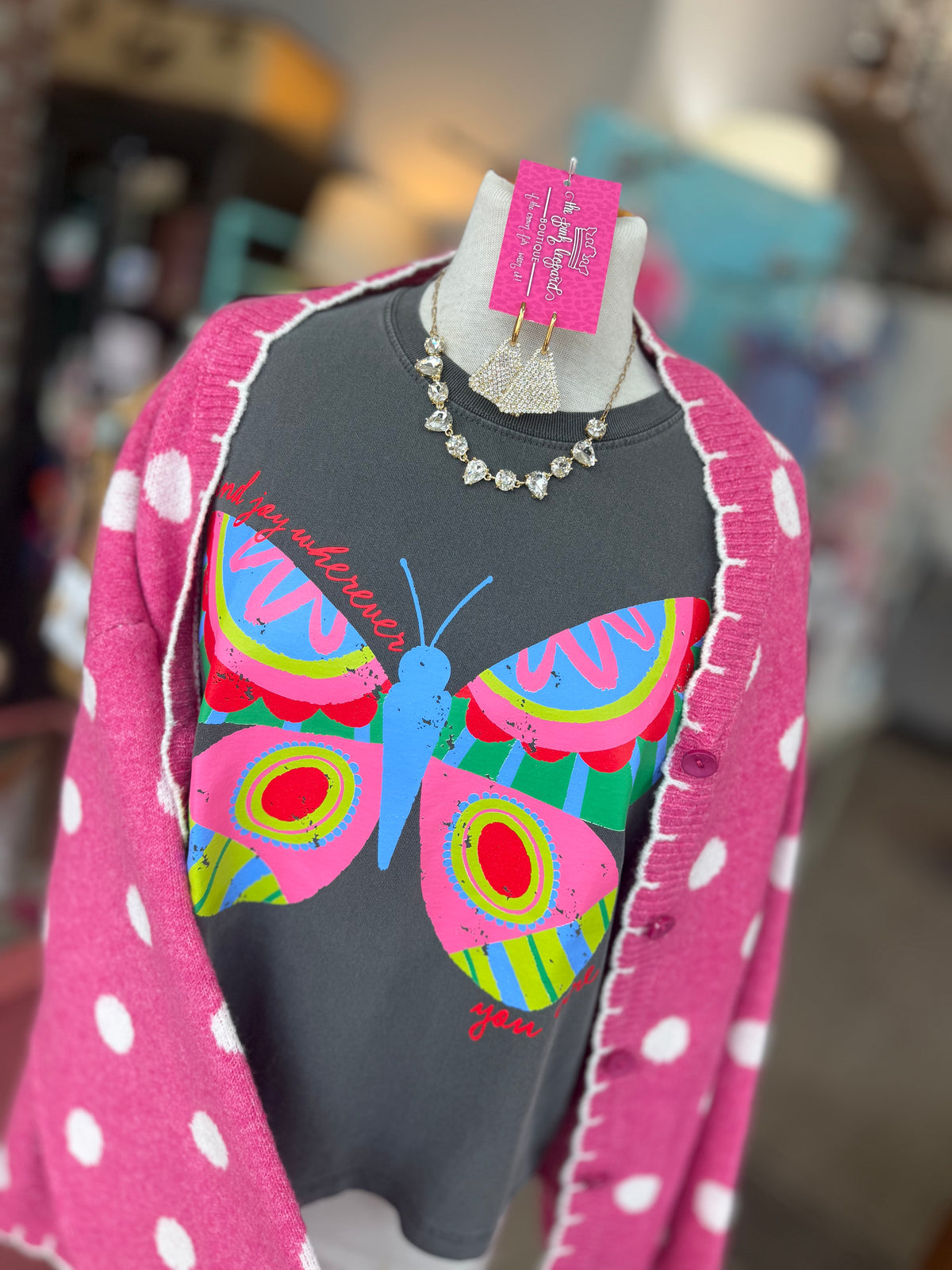 Butterfly Crop Tee - Find Joy wherever you are 🦋