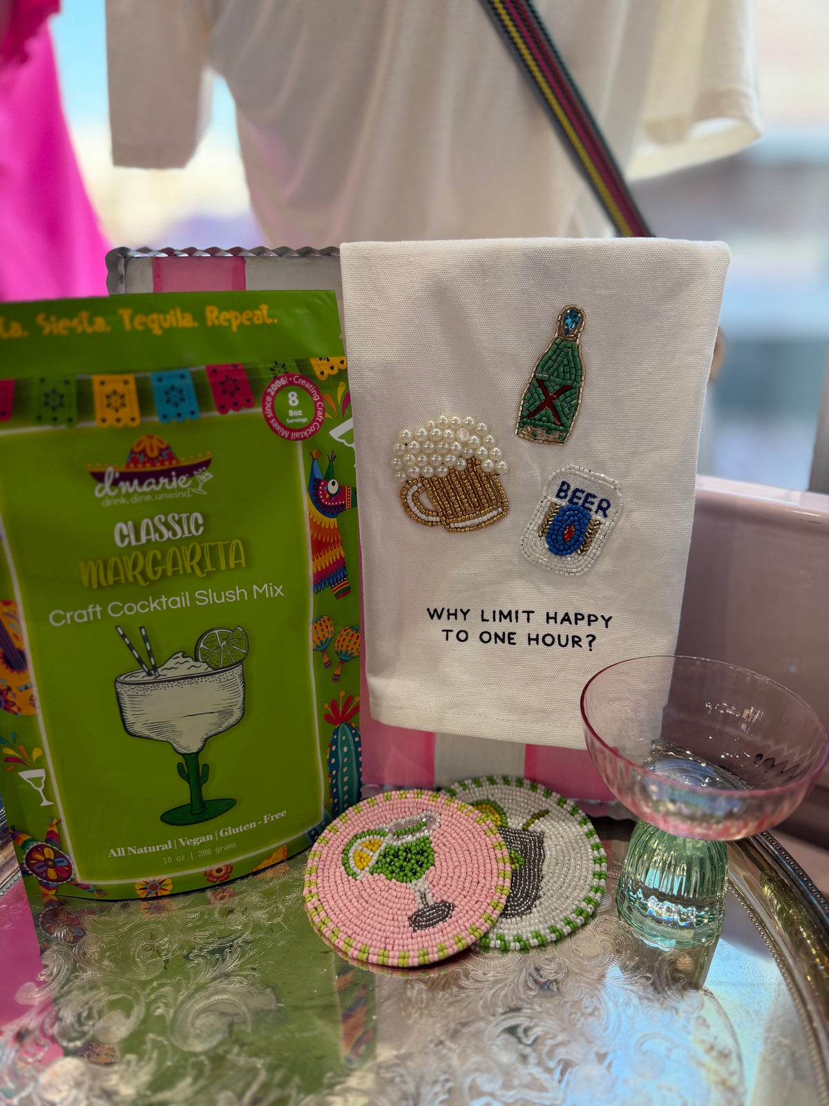 Limit happy hour ? - beaded bar towel