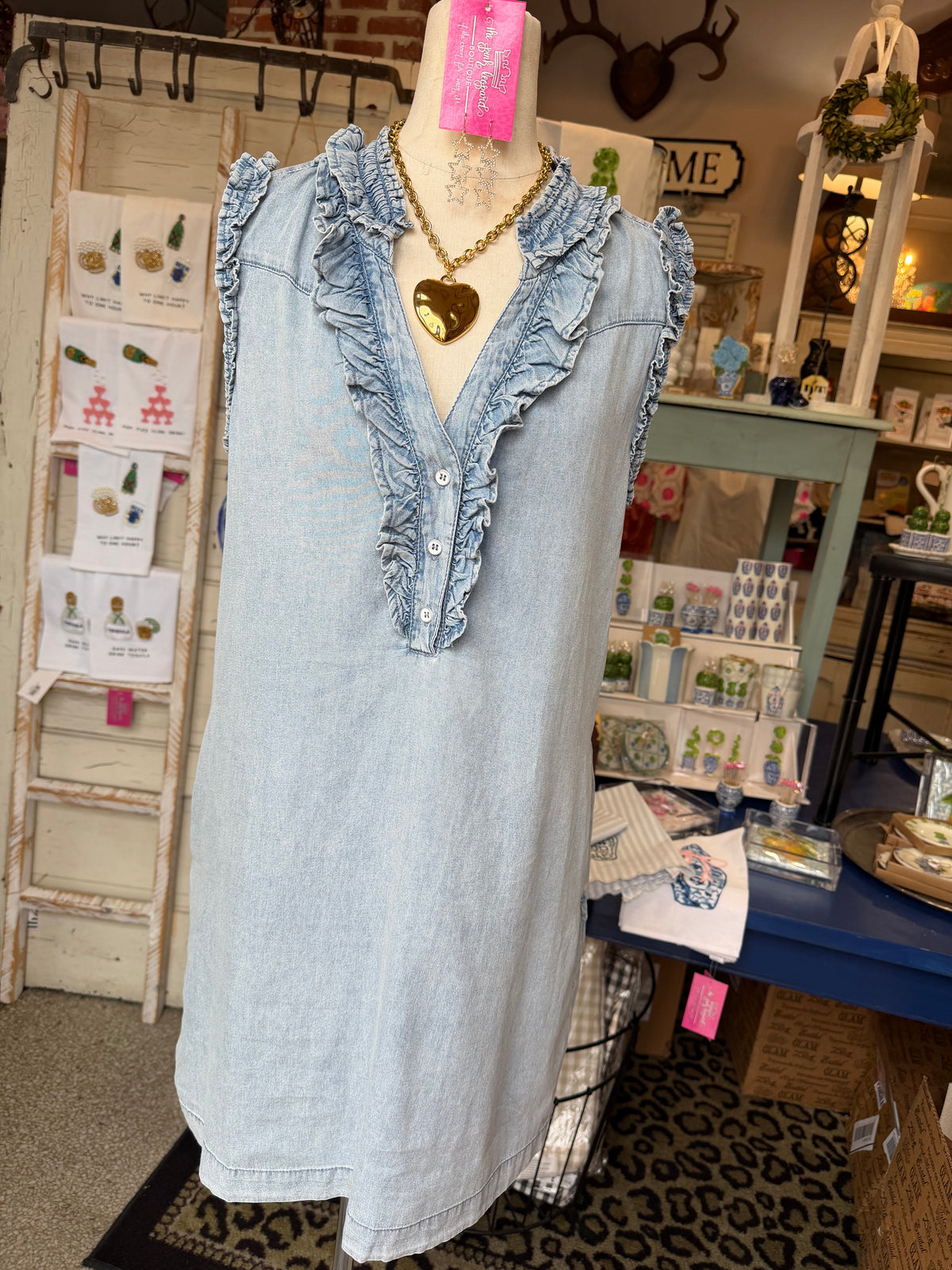 Preppy Denim Dress