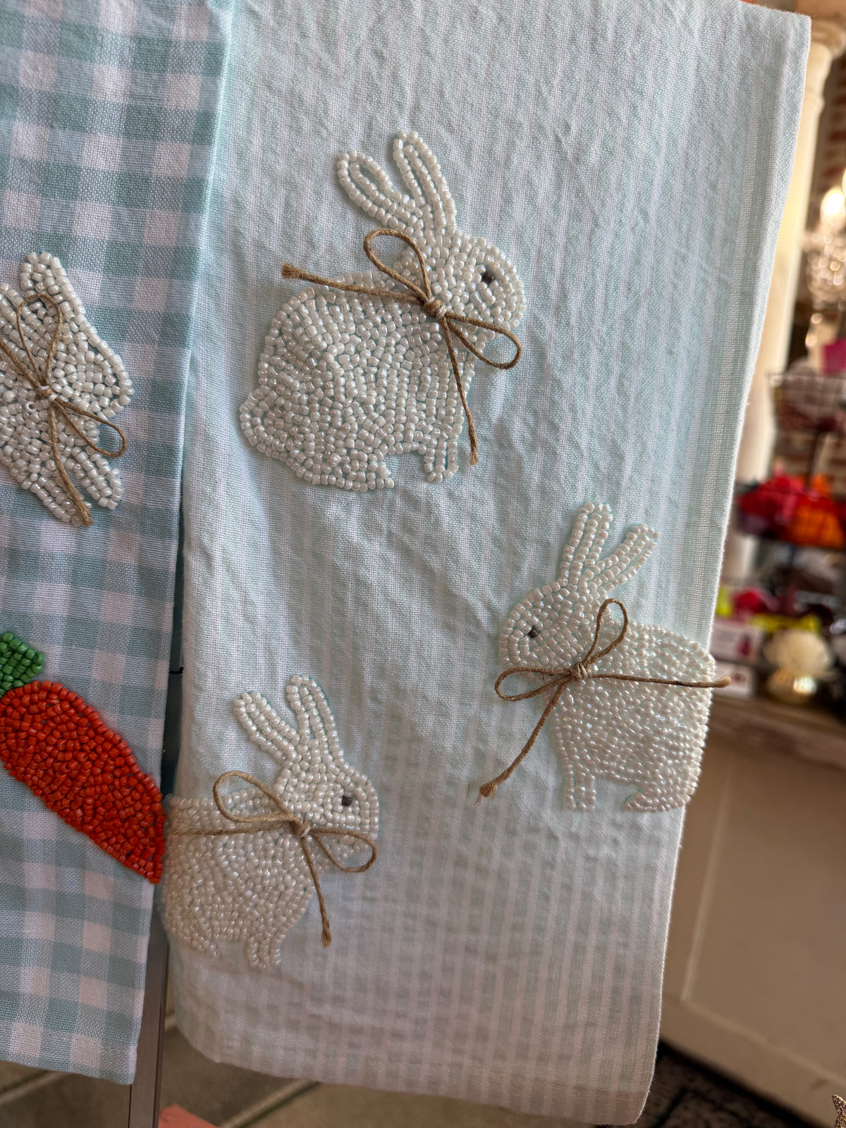 Bunny beaded towel