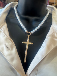 Pearl Cross Necklace