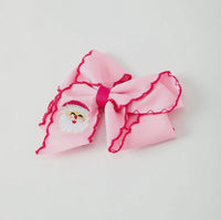 Sweet Pink Santa Bows