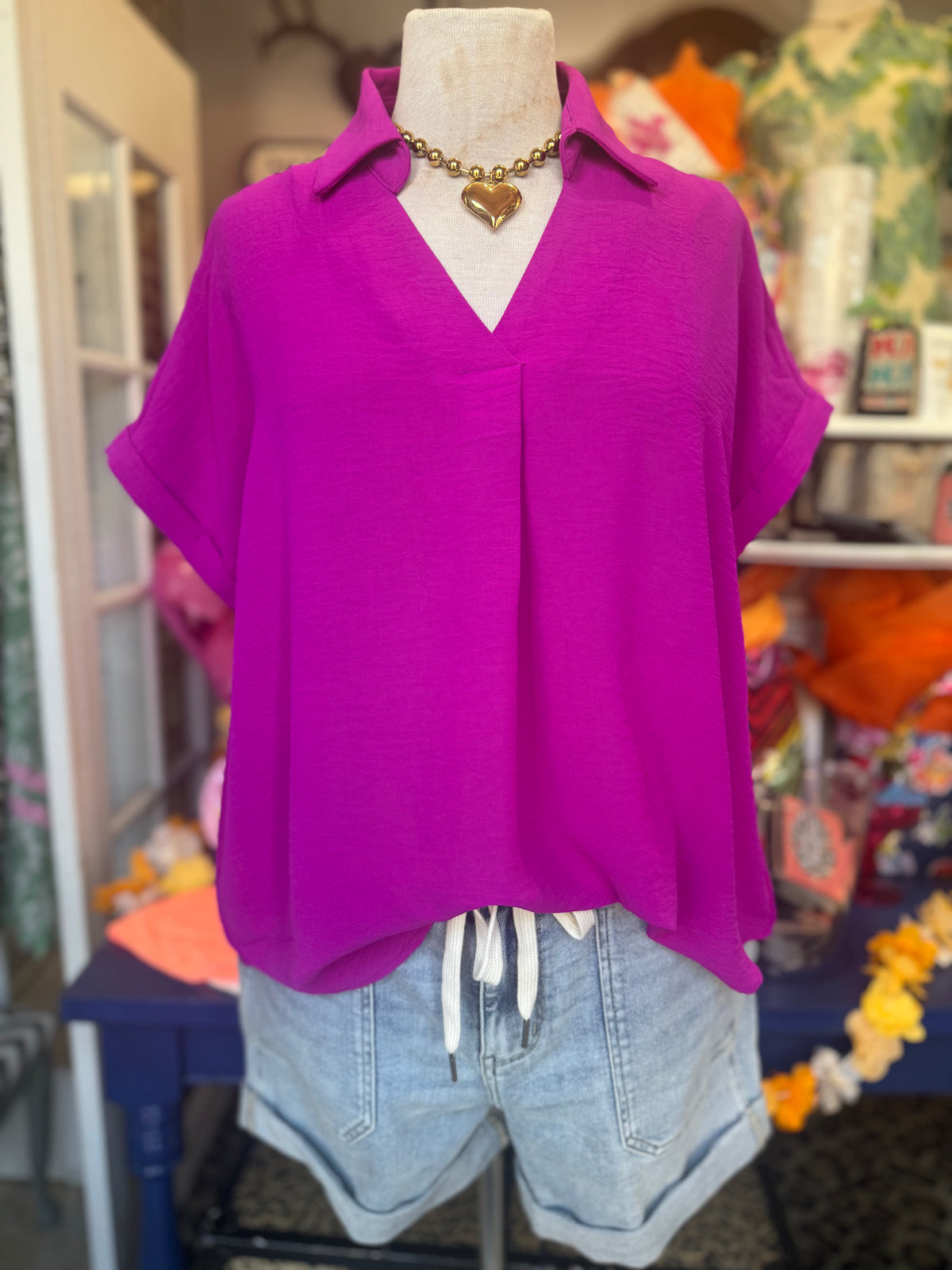 The Kelly Top - Magenta