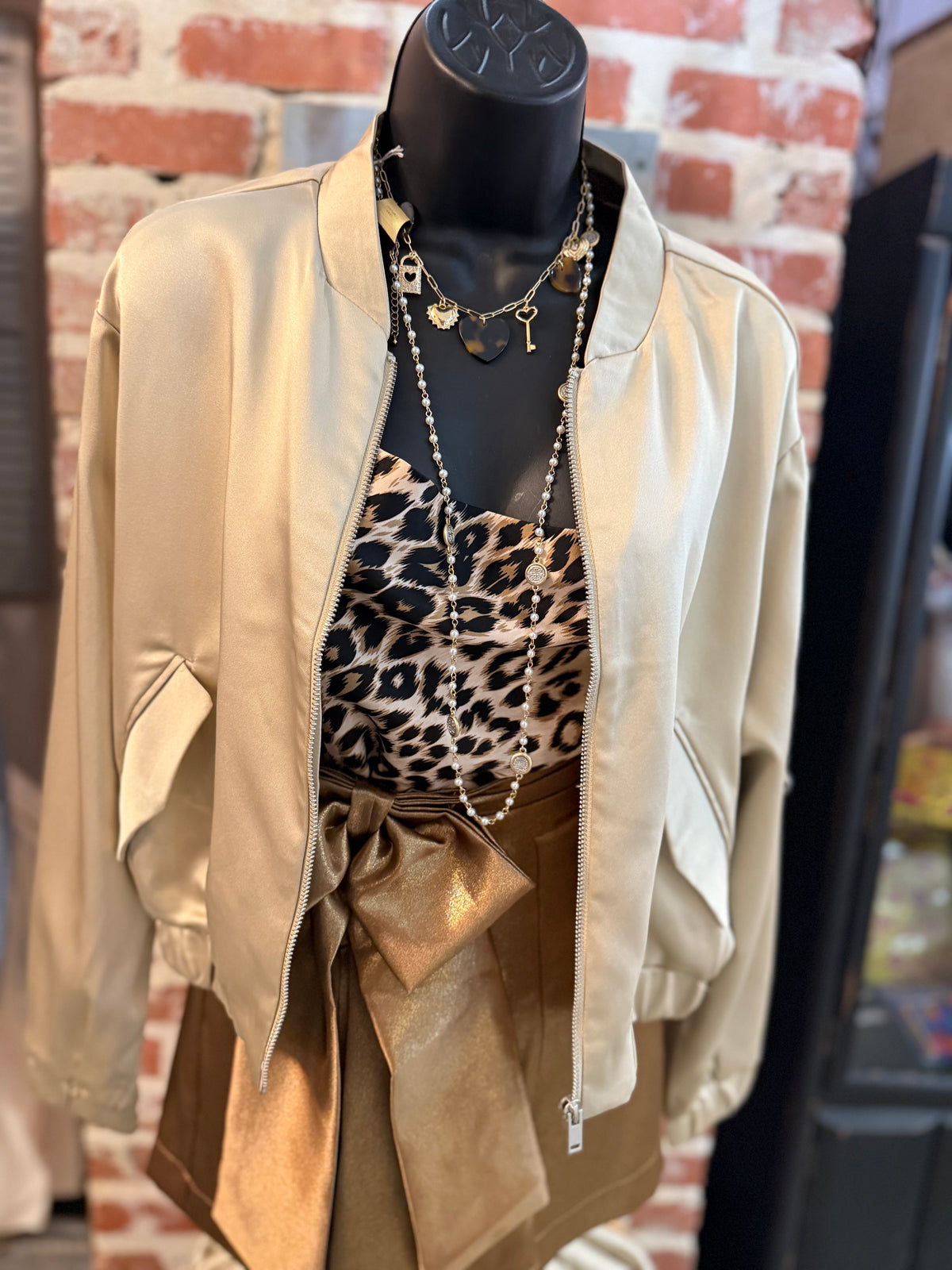 Elegance Satin Bomber Jacket