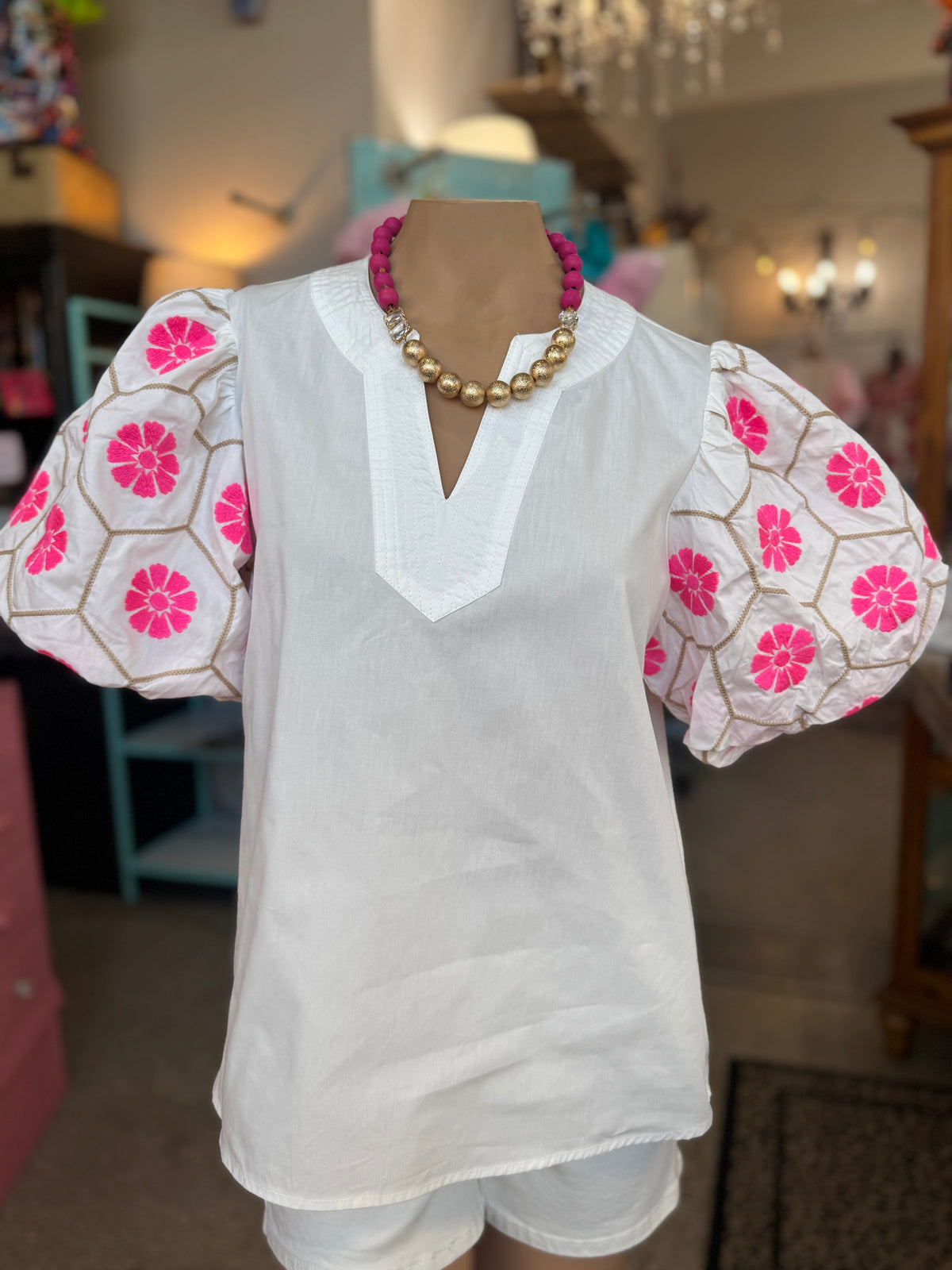Garden Party Puff Sleeve Top