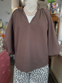 The Brinlee Top - Brown