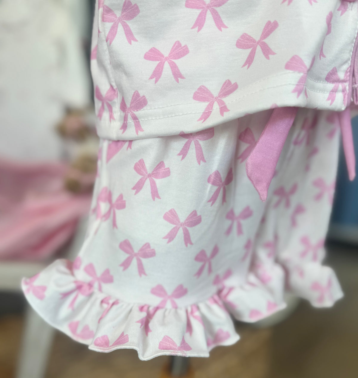 Princess Pink Bow Pajama Set