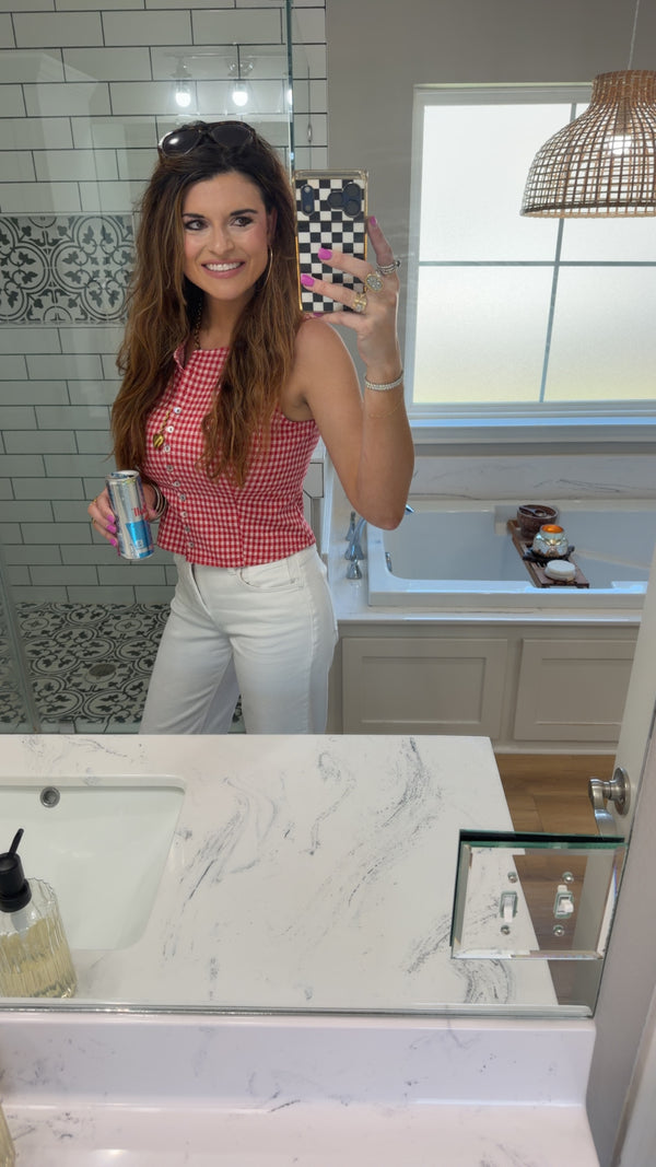 Red Gingham Top
