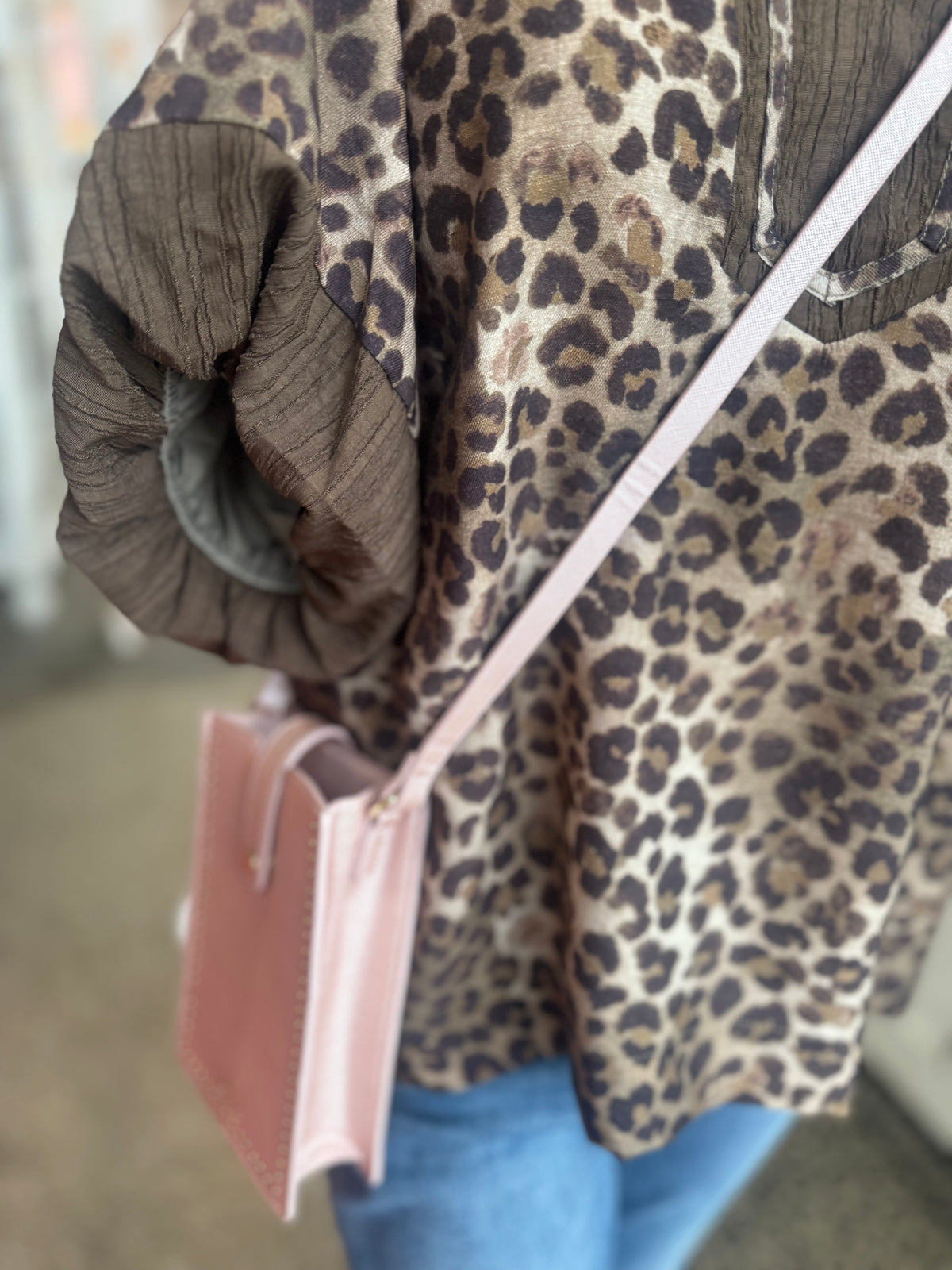 Sassy Leopard Top - Chocolate