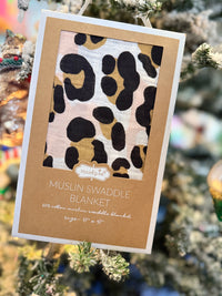 MUD PIE - LEOPARD MUSLIN SWADDLE