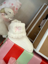 MUD PIE BABY BOW FOLDOVER SOCKS