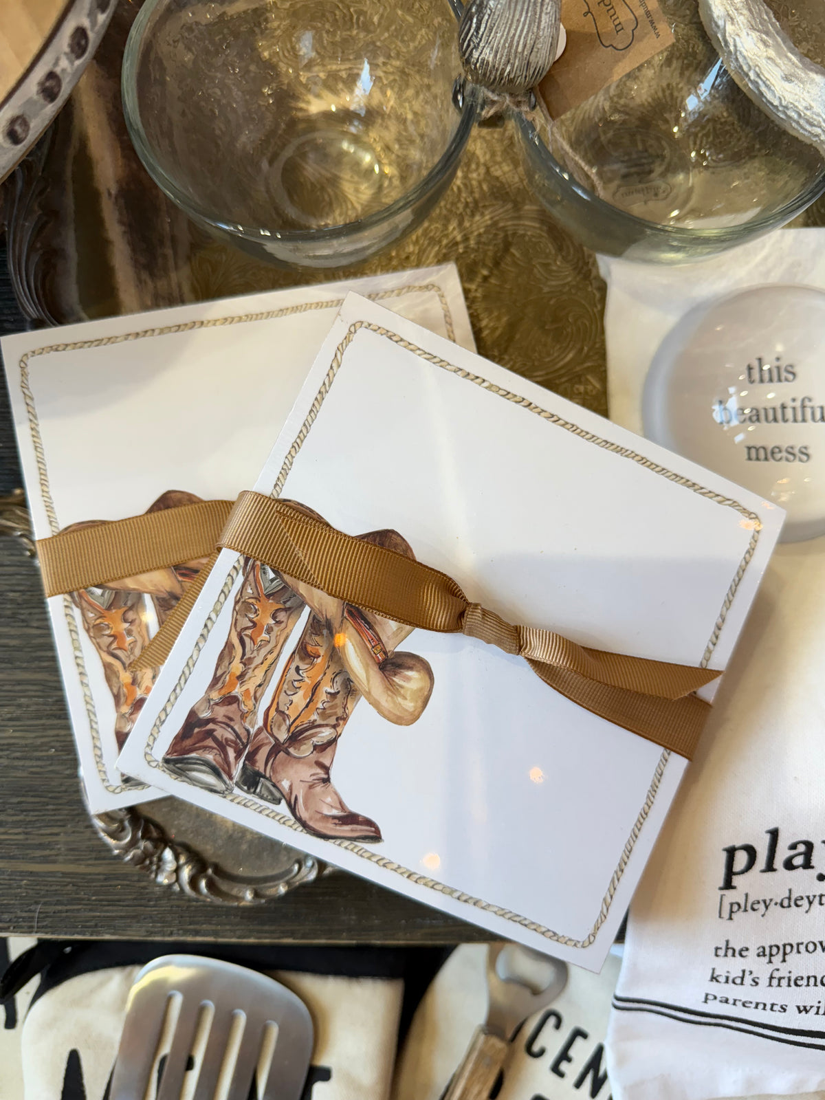 Cowboy Boots & Hat - Cardstock