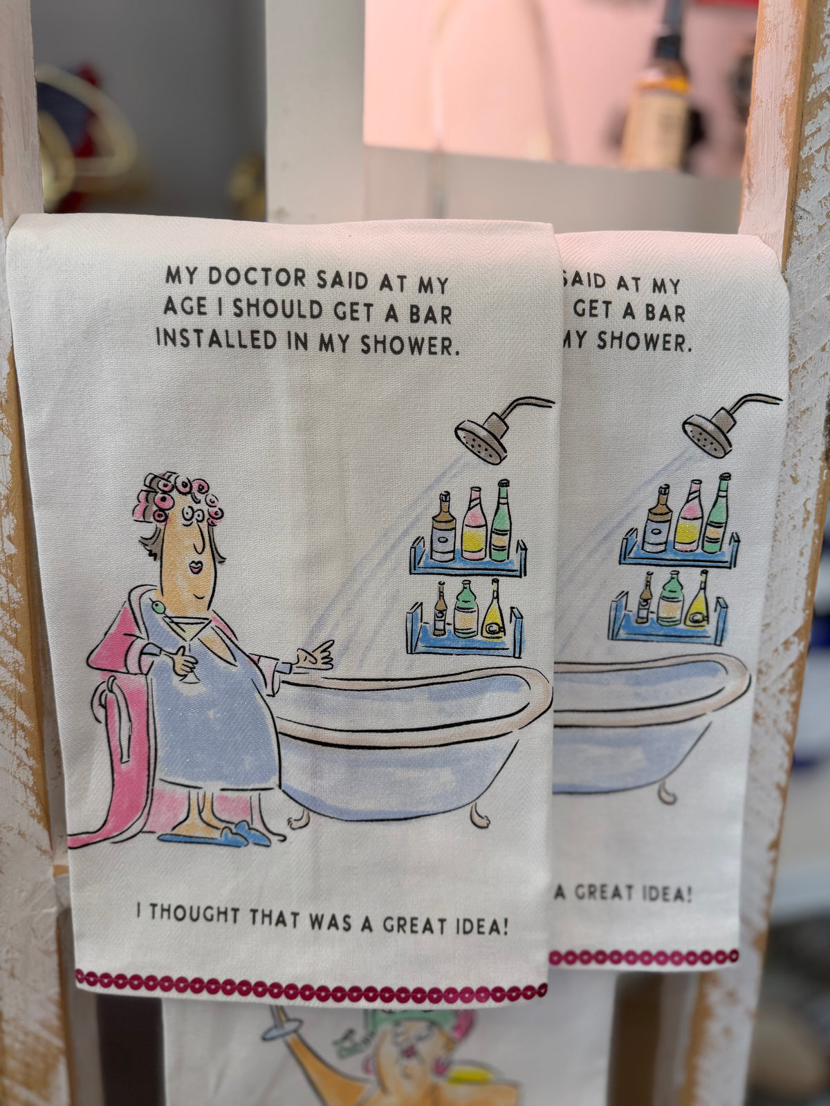 At My Age... Shower Bar Tea Towel