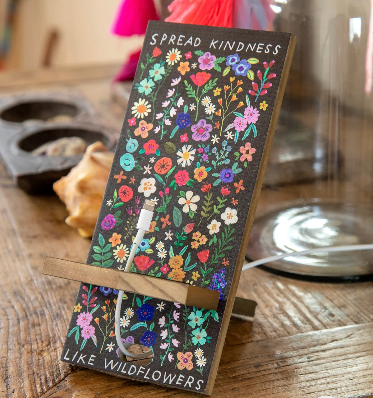 Wooden Phone Stand - Spread Kindness