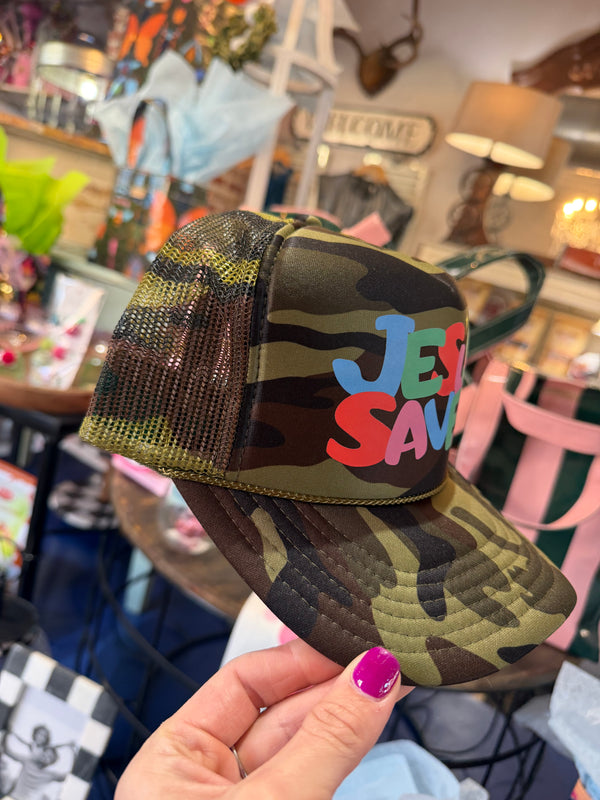 Jesus Saves - Camo Trucker