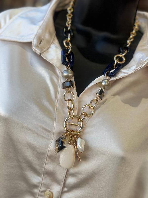 Navy Elegance Necklace