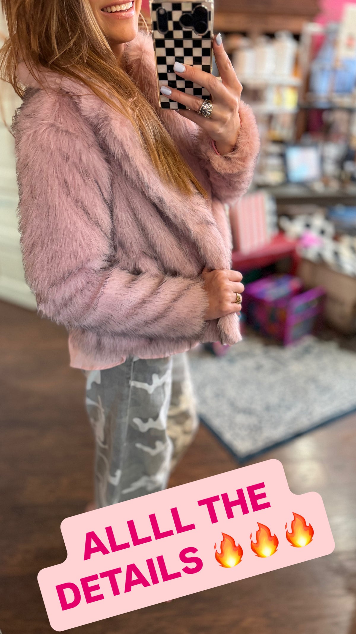 Pink Fur Coat - SALE ALL SALES FINAL
