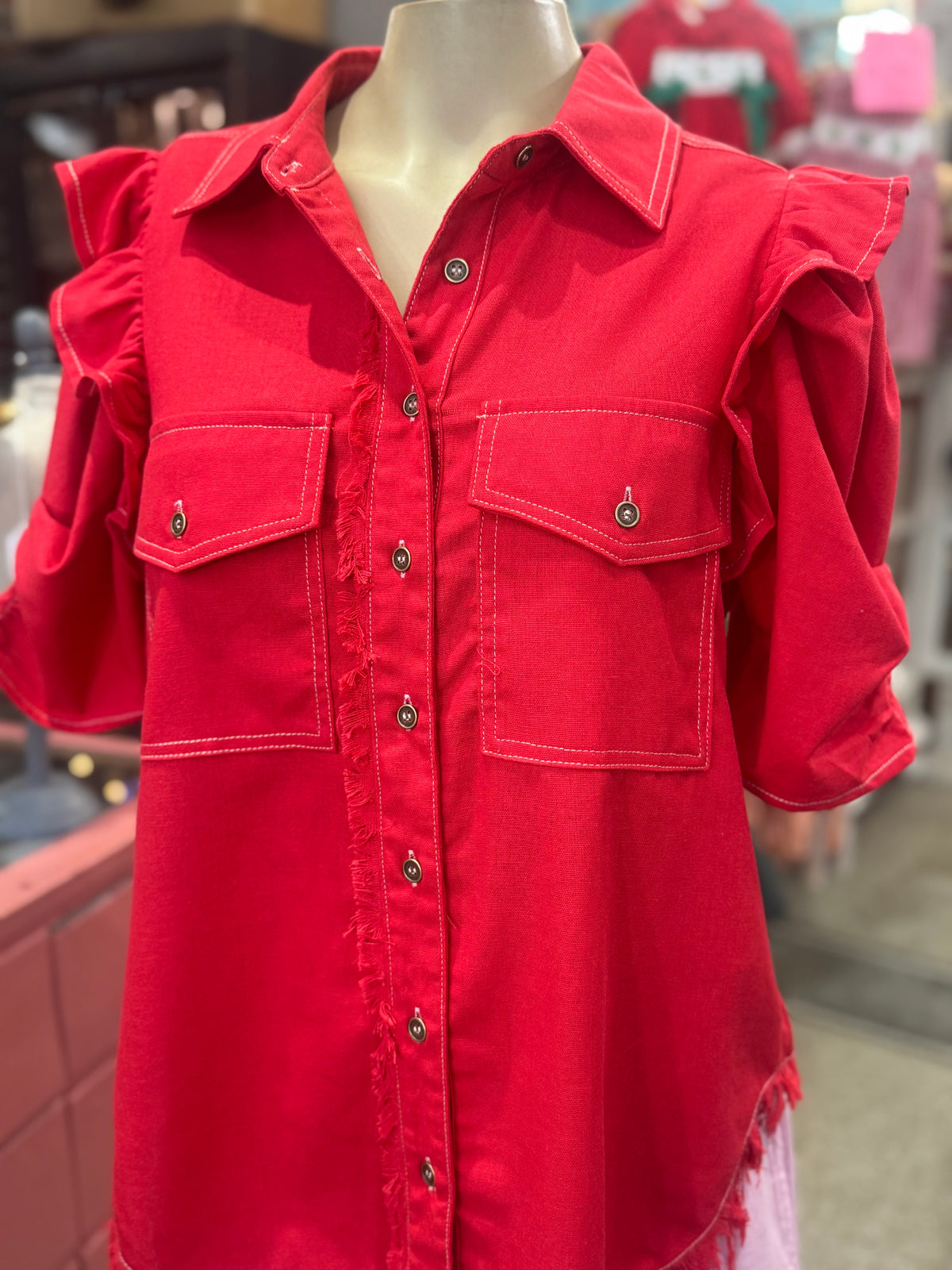 Heartbreaker Ruffle Sleeve Top